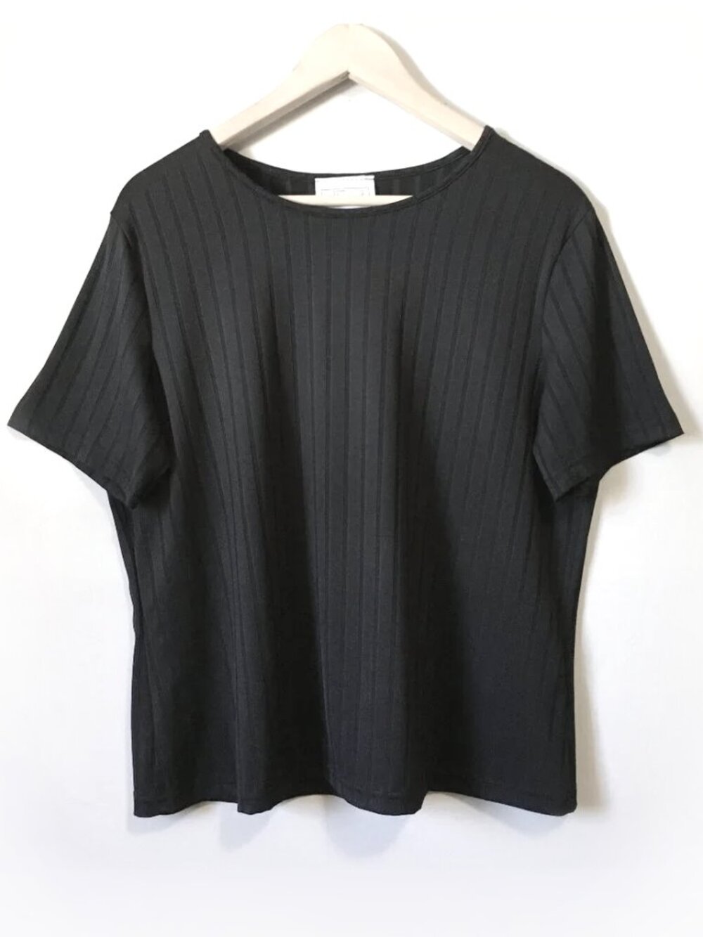 Vintage Tradition Canada Black Ribbed Referee T-Shirt XL Blockette 90s